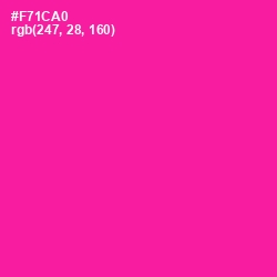 #F71CA0 - Hollywood Cerise Color Image