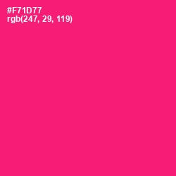 #F71D77 - Rose Color Image