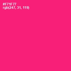 #F71F77 - Rose Color Image