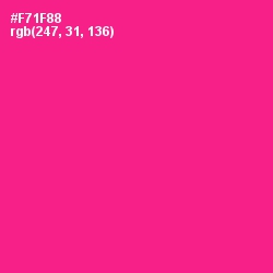 #F71F88 - Wild Strawberry Color Image