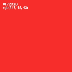 #F72D2B - Red Orange Color Image