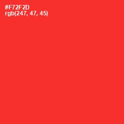 #F72F2D - Red Orange Color Image