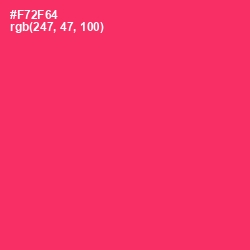 #F72F64 - Radical Red Color Image