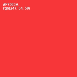 #F7363A - Red Orange Color Image