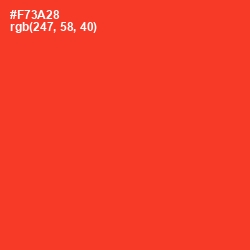 #F73A28 - Red Orange Color Image