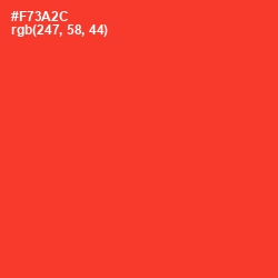 #F73A2C - Red Orange Color Image