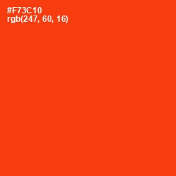 #F73C10 - Scarlet Color Image
