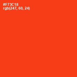 #F73C18 - Scarlet Color Image