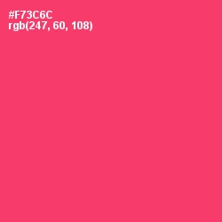 #F73C6C - Radical Red Color Image