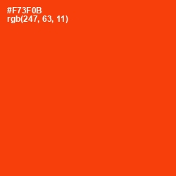 #F73F0B - Scarlet Color Image