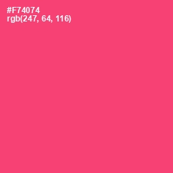 #F74074 - Wild Watermelon Color Image