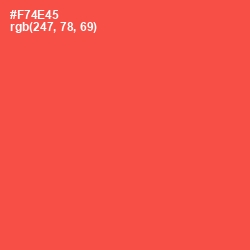 #F74E45 - Sunset Orange Color Image