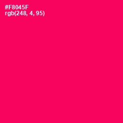 #F8045F - Razzmatazz Color Image