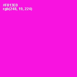 #F813E0 - Magenta / Fuchsia Color Image