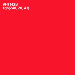 #F8142B - Torch Red Color Image