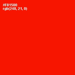 #F81500 - Red Color Image