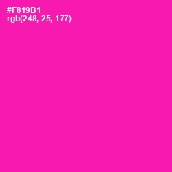 #F819B1 - Hollywood Cerise Color Image