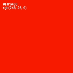 #F81A00 - Red Color Image