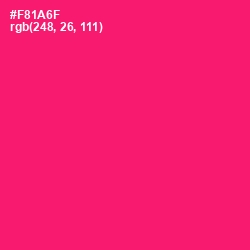 #F81A6F - Rose Color Image