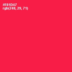 #F81D47 - Razzmatazz Color Image