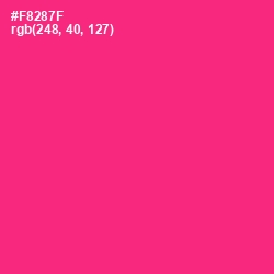 #F8287F - Radical Red Color Image