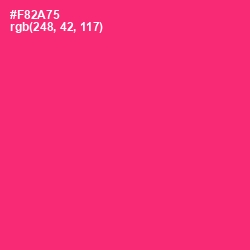 #F82A75 - Radical Red Color Image