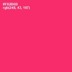 #F82B6B - Radical Red Color Image