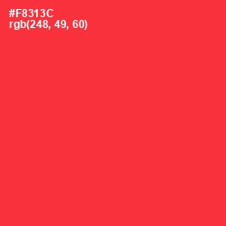 #F8313C - Red Orange Color Image