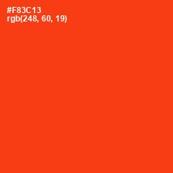#F83C13 - Scarlet Color Image