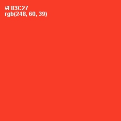 #F83C27 - Red Orange Color Image