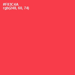 #F83C4A - Radical Red Color Image