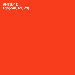#F83D1D - Scarlet Color Image