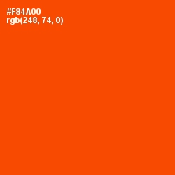 #F84A00 - Vermilion Color Image