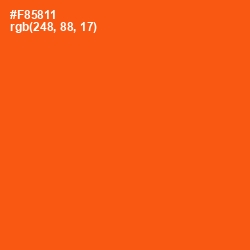 #F85811 - International Orange Color Image