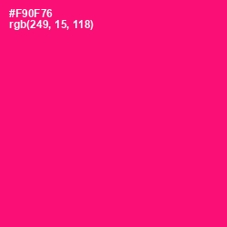 #F90F76 - Rose Color Image