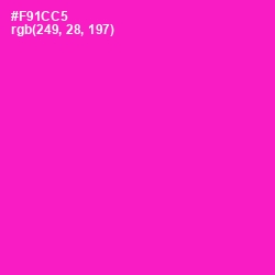 #F91CC5 - Shocking Pink Color Image