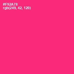 #F92A78 - Radical Red Color Image