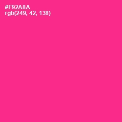 #F92A8A - Wild Strawberry Color Image