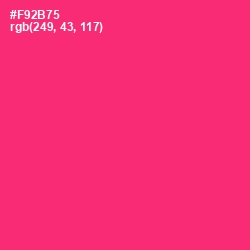 #F92B75 - Radical Red Color Image