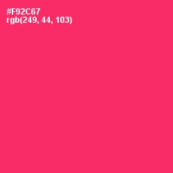 #F92C67 - Radical Red Color Image