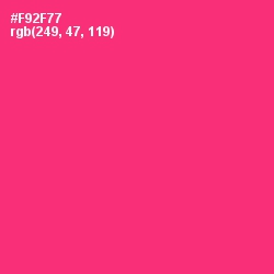 #F92F77 - Radical Red Color Image