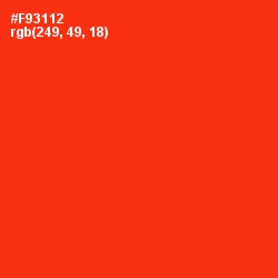 #F93112 - Scarlet Color Image
