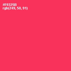 #F9325B - Radical Red Color Image
