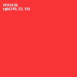 #F93436 - Red Orange Color Image
