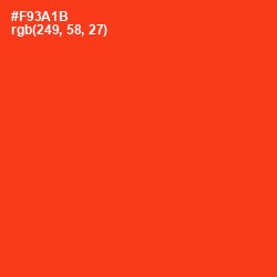 #F93A1B - Scarlet Color Image