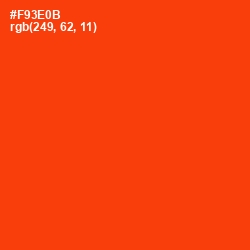 #F93E0B - Scarlet Color Image