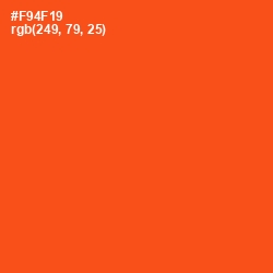 #F94F19 - International Orange Color Image