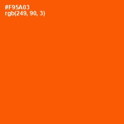 #F95A03 - International Orange Color Image