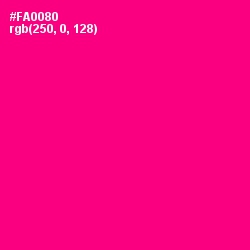 #FA0080 - Hollywood Cerise Color Image
