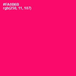 #FA0B6B - Rose Color Image